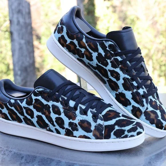 adidas | Shoes | Adidas Stan Smith Blue Leopard Print | Poshmark